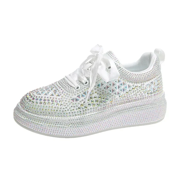 2025 Sparkling Rhinestone Platform Sneakers