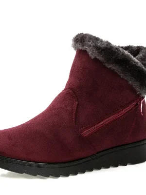 Plush Side-Zip No-Slip Snow Boots