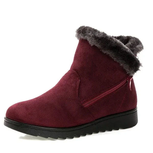 Plush Side-Zip No-Slip Snow Boots