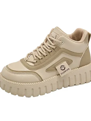 High-Top Breathable Platform Sneakers