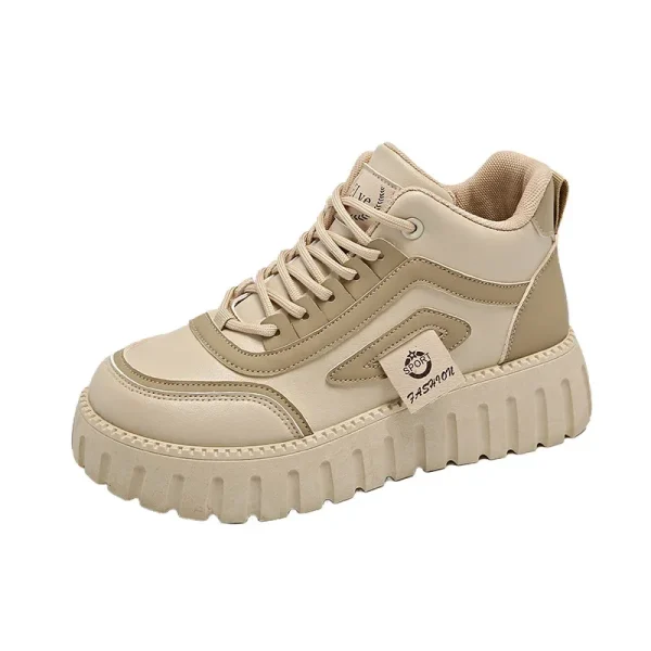 High-Top Breathable Platform Sneakers