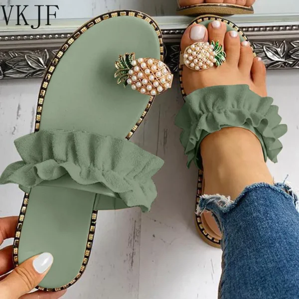 Pineapple Pearl Bohemian Beach Sandals - Image 2