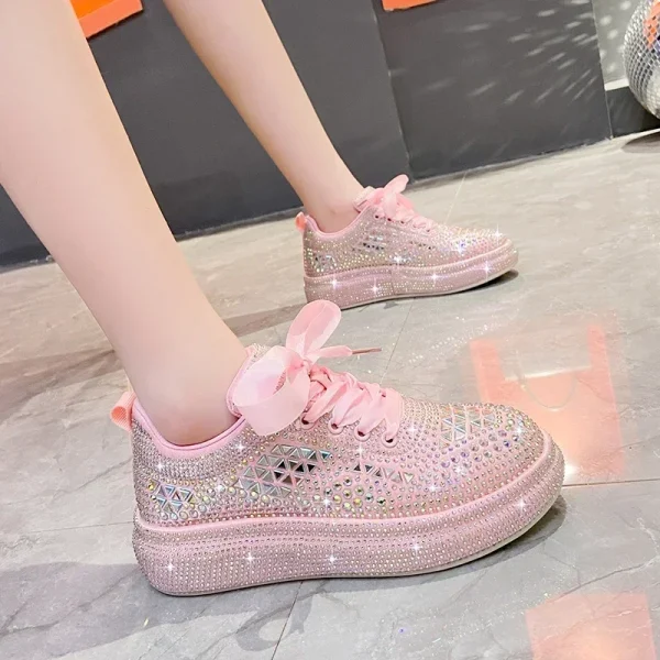 2025 Sparkling Rhinestone Platform Sneakers - Image 4