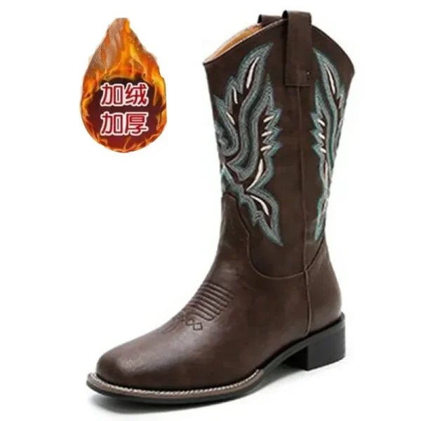 Women's Embroidered Cowboy Boots - Image 4