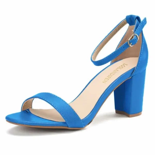 Ankle Strap Low-Heel Sandals - Image 6