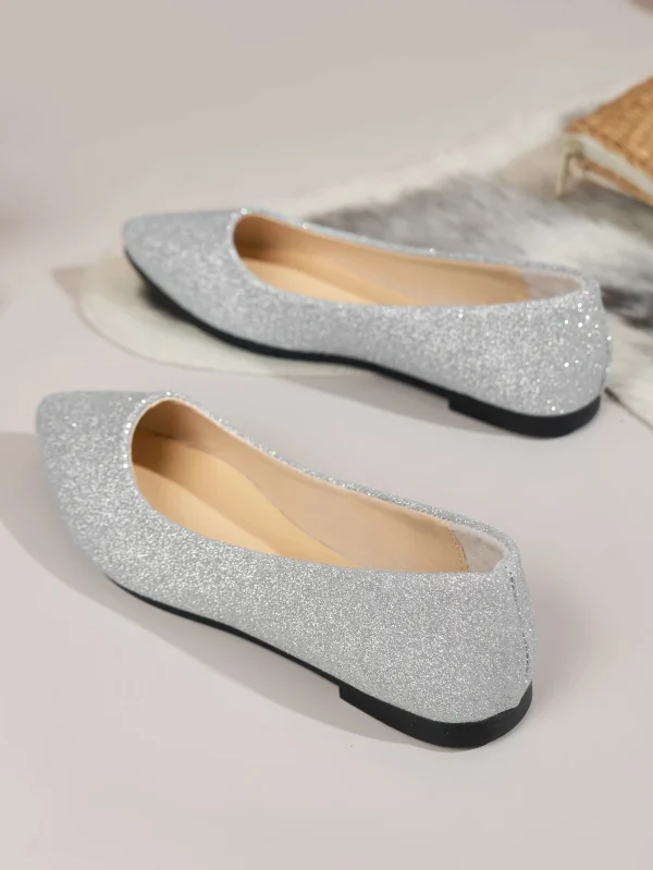 Pointed Toe Flat Ballerina Shoes - Image 5