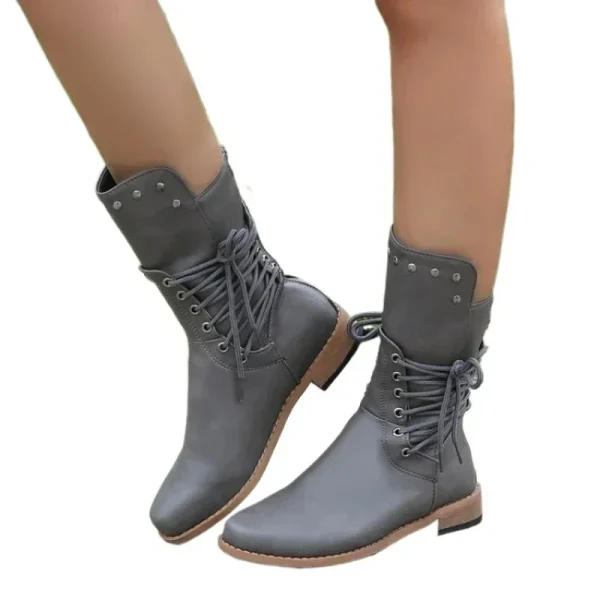 Women's Rivet Knight Boots - Image 7