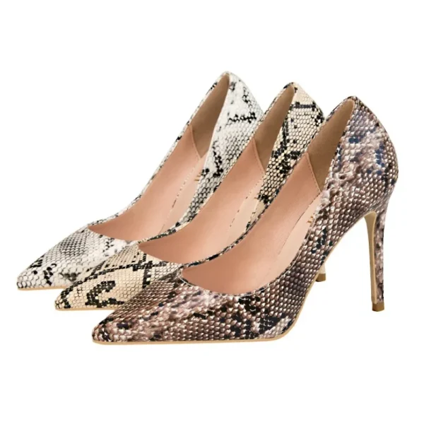 Snake Print Heels