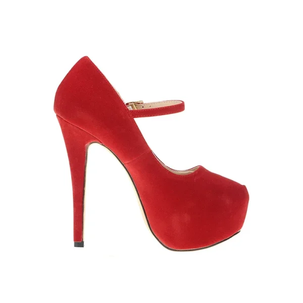 Platform Round-Toe Mary Jane Heels - Image 3