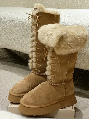 Plush Platform Snow Boots