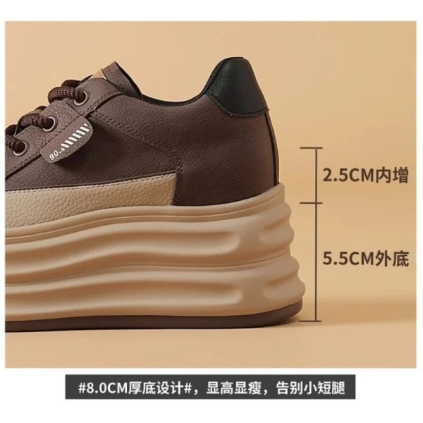 8cm Height Increase Leather Shoes - Image 4