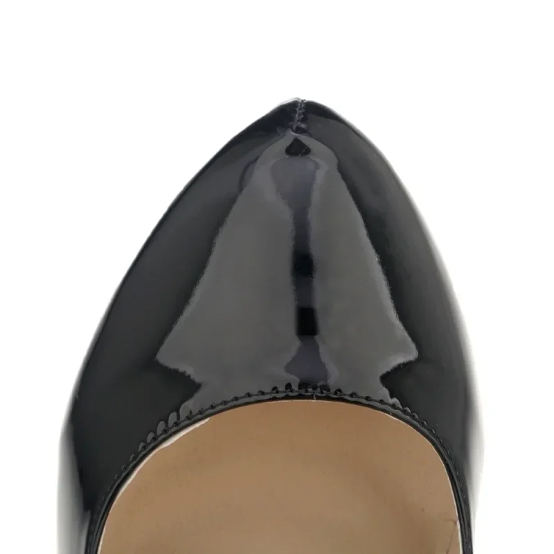 14cm Patent Leather Ankle Strap Pumps - Image 6
