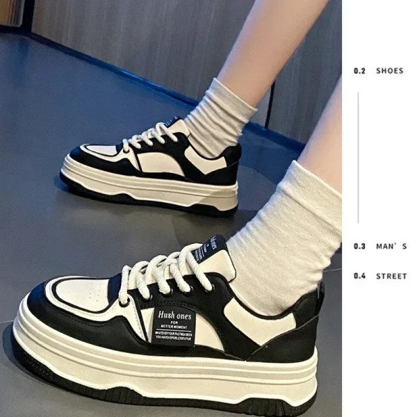 2025 Panda Color Heightening Casual Sneakers - Image 5