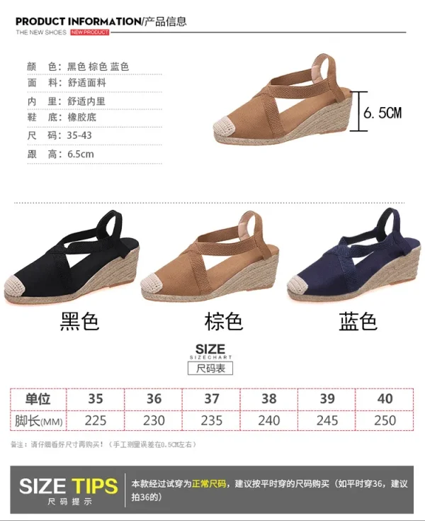 Straw Wedge Espadrille Sandals - Image 7