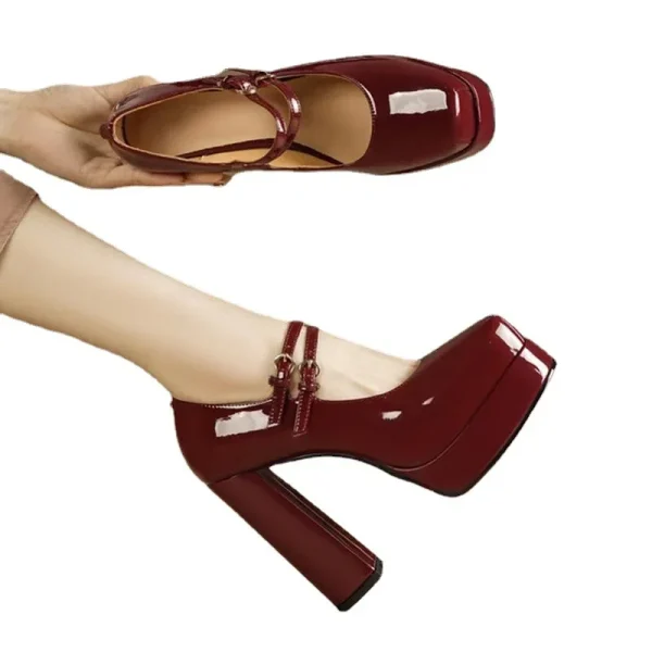 Patent Leather Square Toe Mary Janes - Image 4