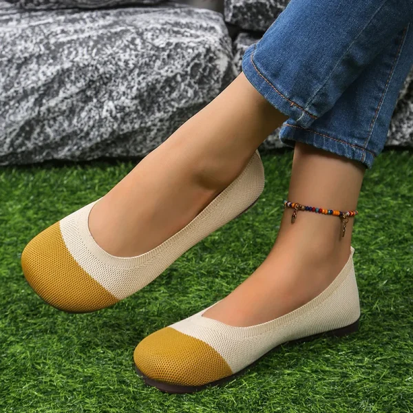 Korean Knit Breathable Flat Shoes - Image 2