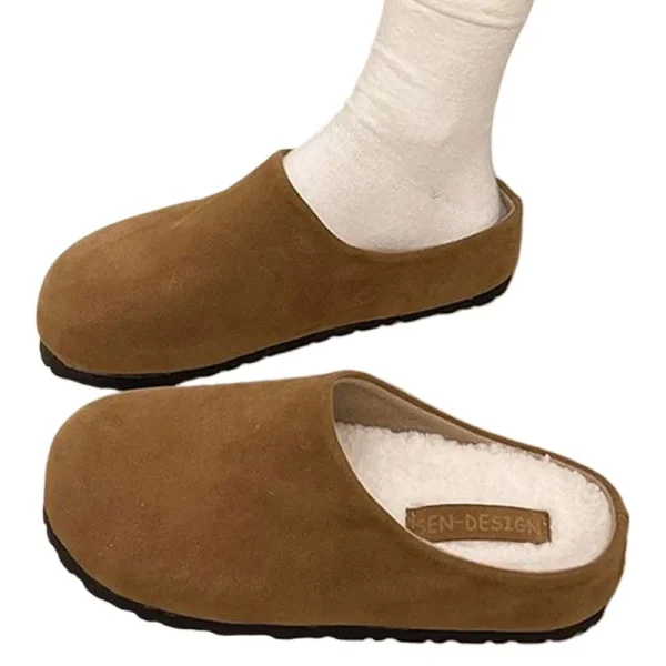 Women's Retro Suede Closed-Toe Clogs - Image 2