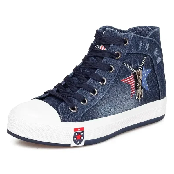 Women's High-Top Canvas Sneakers - Image 6