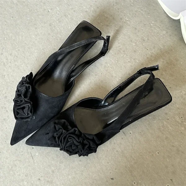 Flower Slingback Mules - Image 3