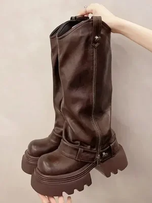 Punk Platform Buckle Boots