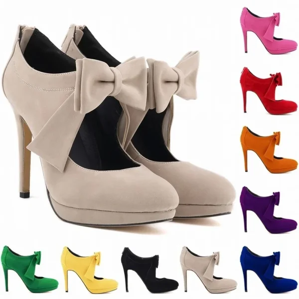 Round-Toe Platform Stiletto Heels - Image 2