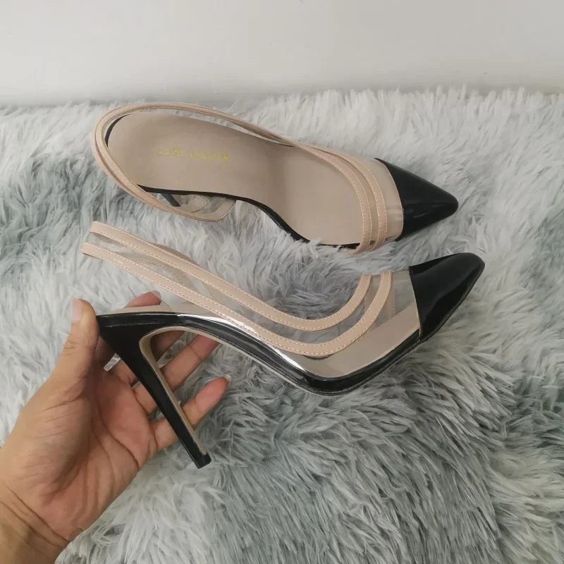 2025 Transparent PVC Stiletto Sandals High Heels - Image 2