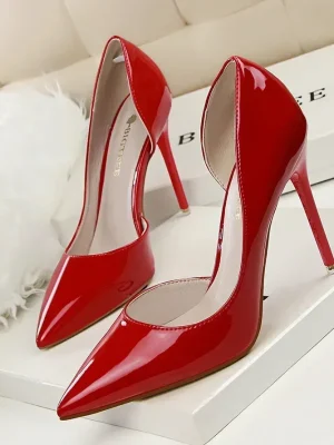 Patent Leather Pointed Heels