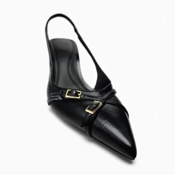 Cross Strap Pointed Heels - Image 4