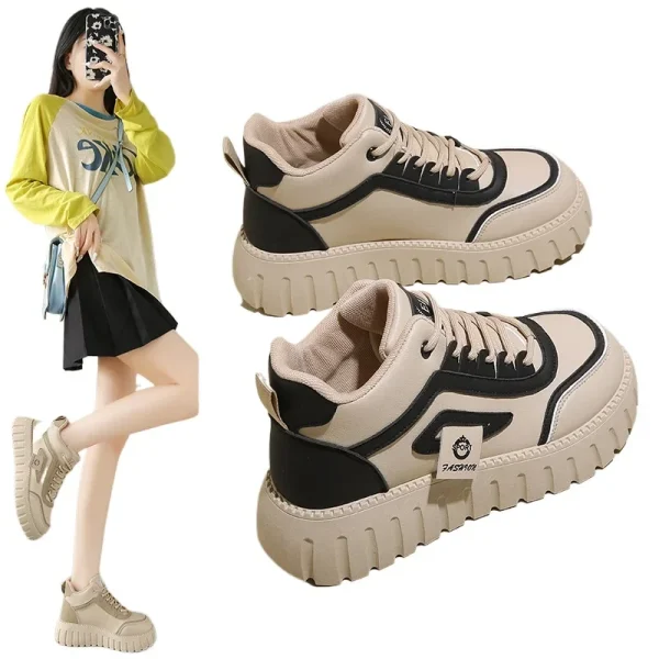 High-Top Breathable Platform Sneakers - Image 2