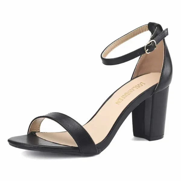 Ankle Strap Low-Heel Sandals - Image 5