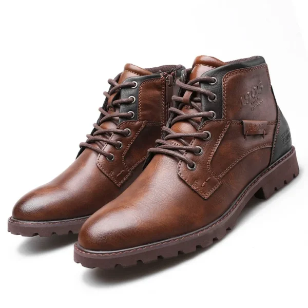 Leather High-Top Ankle Boots for Men - Image 6