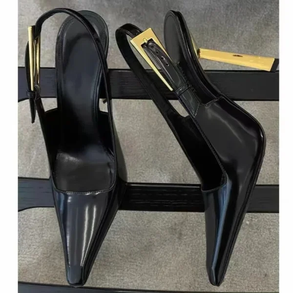 Patent Pointed Mule Heels - Image 2