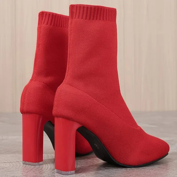 Women's Knit Ankle Boots - Image 4