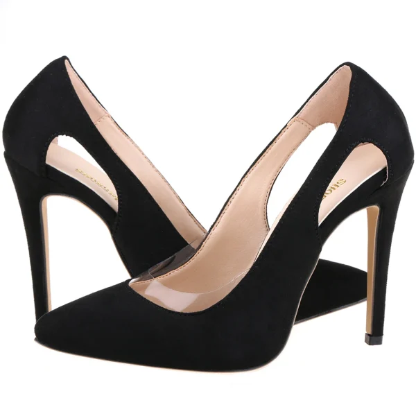 Hollow Pointed-Toe Stiletto Heels