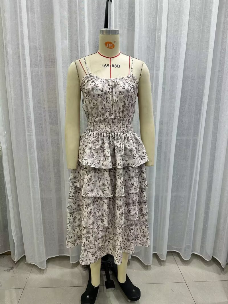 Sexy Floral Tube Top Long Dress