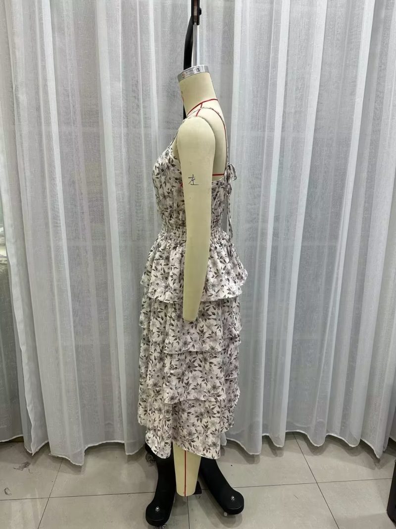 Sexy Floral Tube Top Long Dress - Image 2