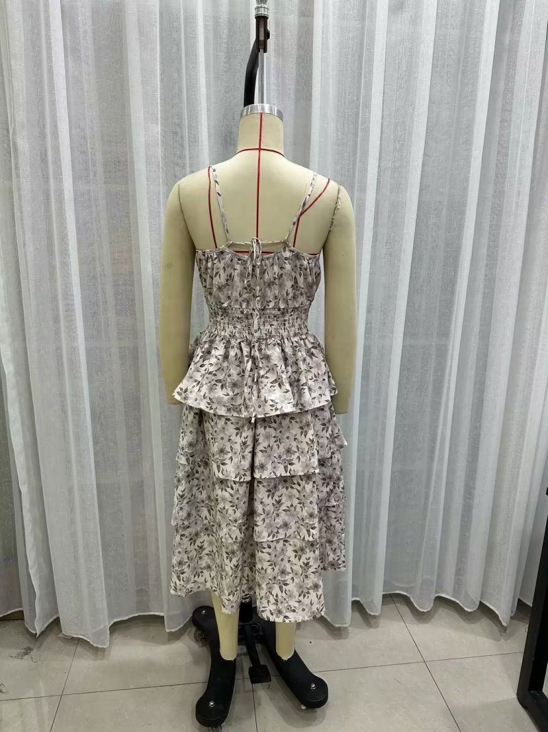 Sexy Floral Tube Top Long Dress - Image 4