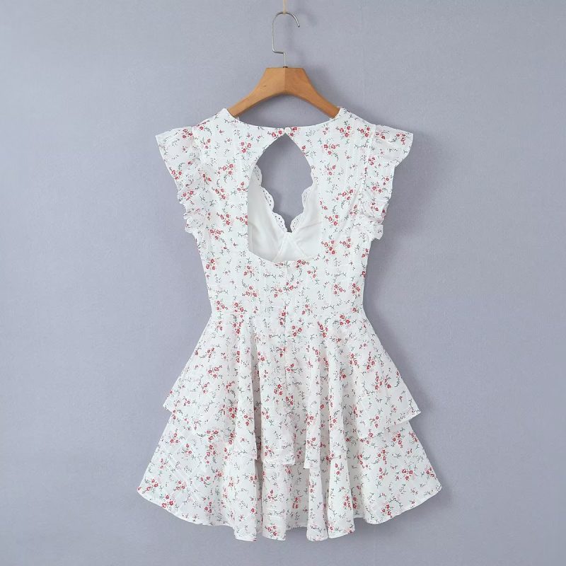 V-Neck Embroidery Stitching Summer Women’s Dress - Image 4