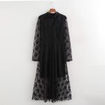 Spring Solid Color Lace Patchwork Dress Women