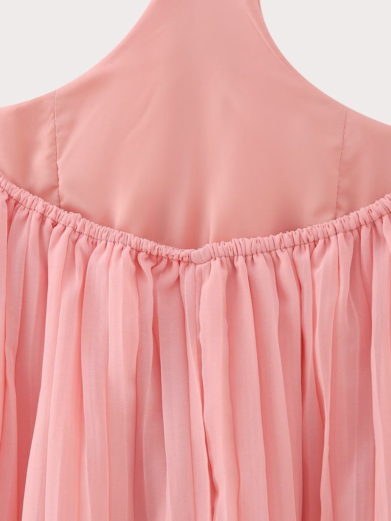 Summer Backless Pleated Chiffon Brazilian Sexy Dress - Image 3