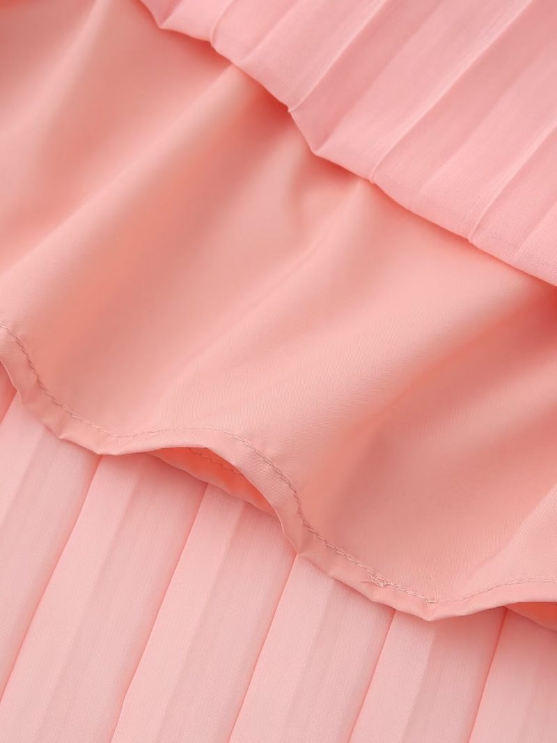 Summer Backless Pleated Chiffon Brazilian Sexy Dress - Image 4