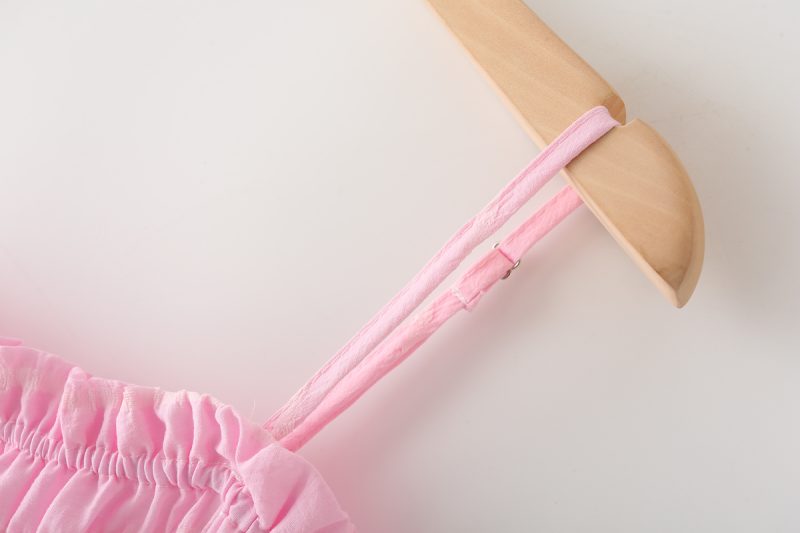Pink A-Line Midi Waist-Controlled Sling Dress - Image 2
