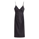 Summer Beaded V-Neck Backless Maxi Dress