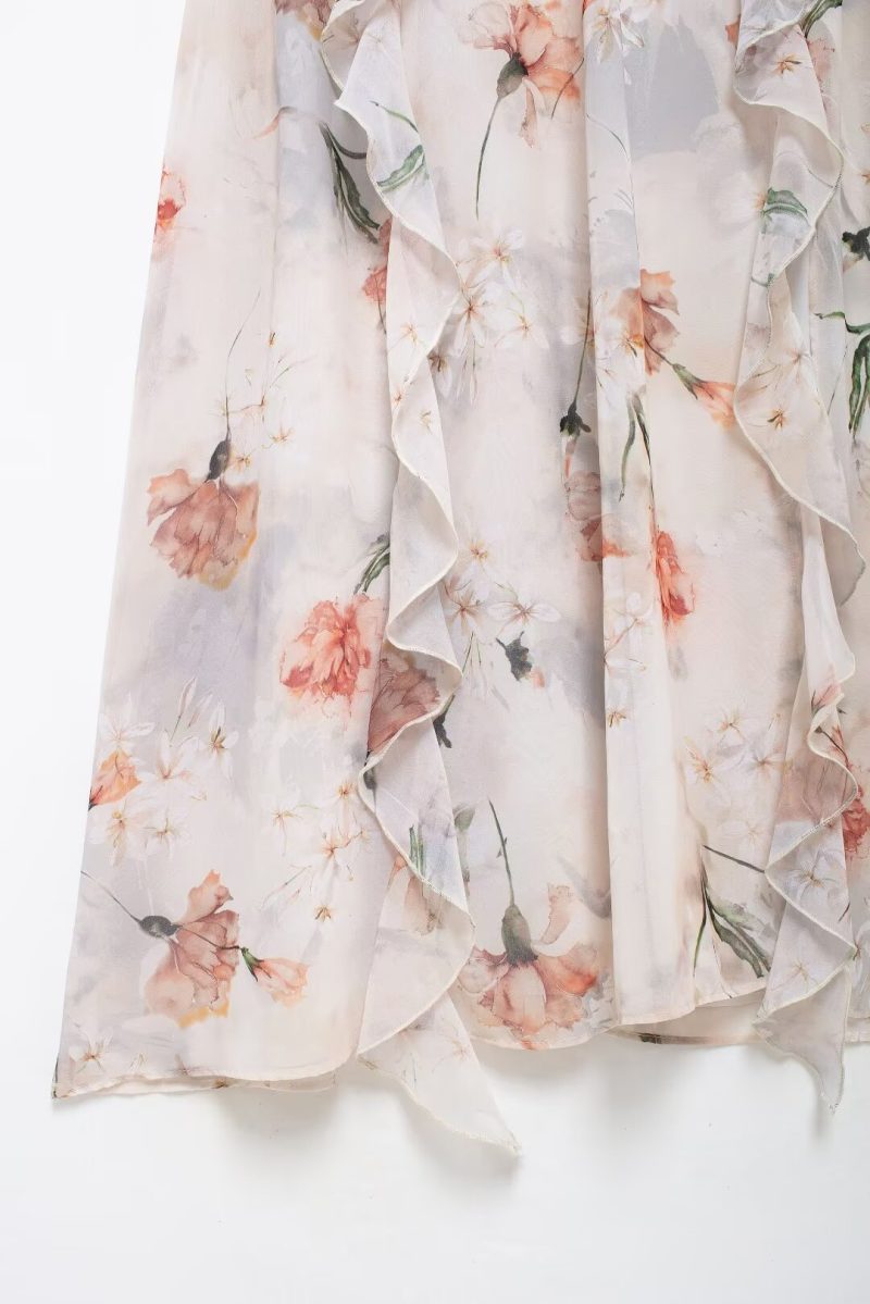Autumn Waist-Opening Print Dress – Women's Chic Style - Image 3