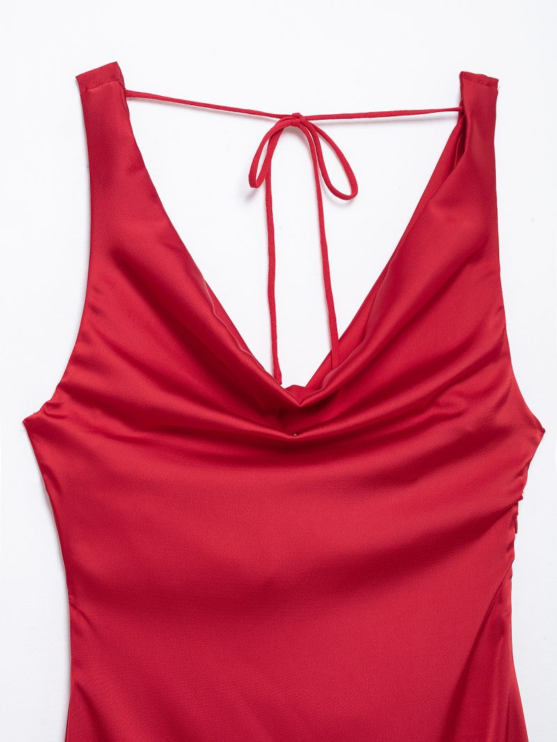 Silk Satin Textured Dress – Elegant Women's Fashion - Image 3