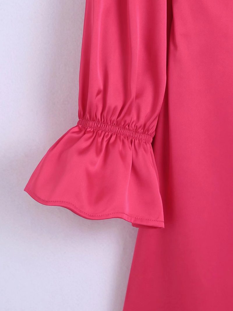 Hollow Out Cutout Single Sleeve Summer Dress - Image 4