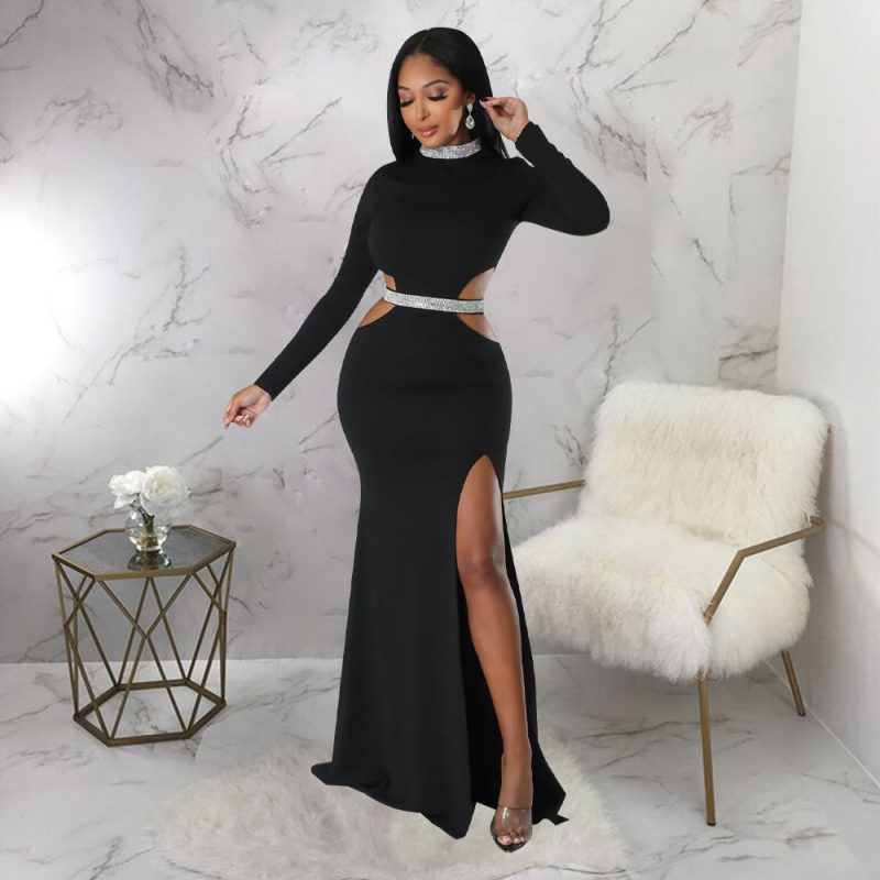 Autumn Sexy Open Waist Split Dress - Image 4