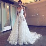 White Sexy V-Neck Lace Cutout Dress
