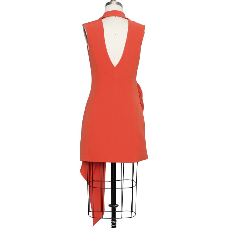 Sexy Sleeveless Solid Color Blazer Dress - Image 4
