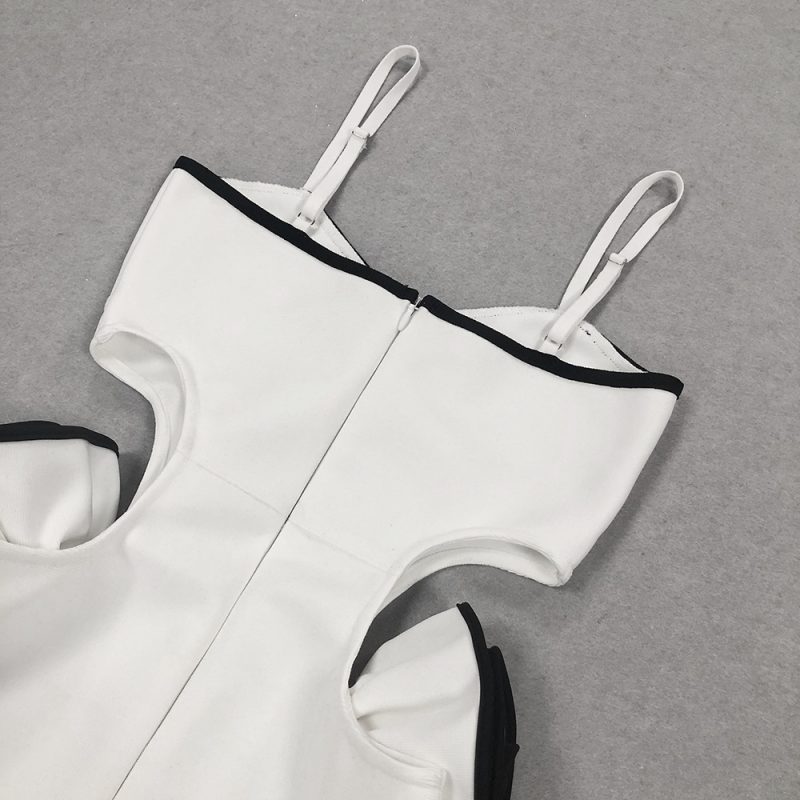 Sexy Summer Floral Suspender Bandage One-Piece Dress - Image 4